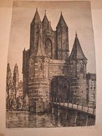 Ets van de Amsterdamse Poort in Haarlem, Antiek en Kunst, Ophalen of Verzenden