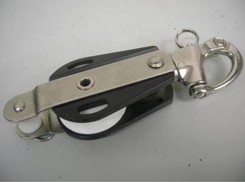 Enkelschijfs Blok / Katrol, 13 - 14 mm, snapsluiting, 2 st. beschikbaar voor biedingen