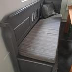 Klepbank met opbergruimte,  zitkussen  op maat gemaakt, Huis en Inrichting, Ophalen, Gebruikt, Tweepersoons, 190 cm of minder