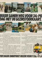 Retro reclame 1982 NS trein pretparken en uitstapjes, Verzamelen, Verzenden, Overige typen
