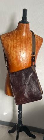 Abro. Leren schoudertas/ kleptas., Ophalen of Verzenden, Zo goed als nieuw, Bruin, Leer