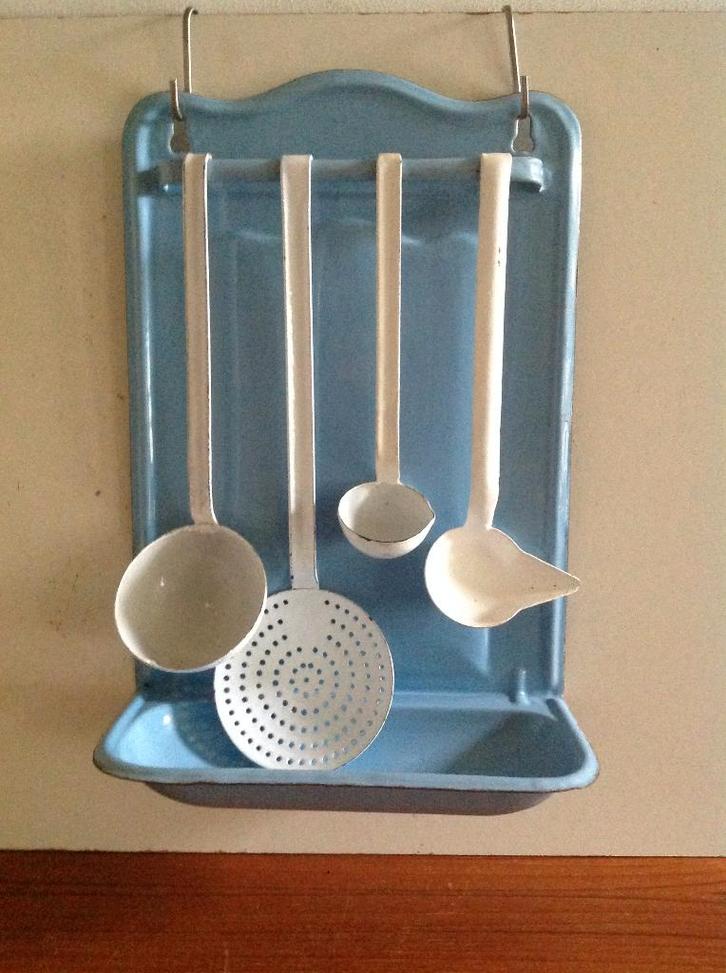 Lepelrek. Emaille. Belgisch., Antiek en Kunst, Antiek | Emaille, Ophalen of Verzenden