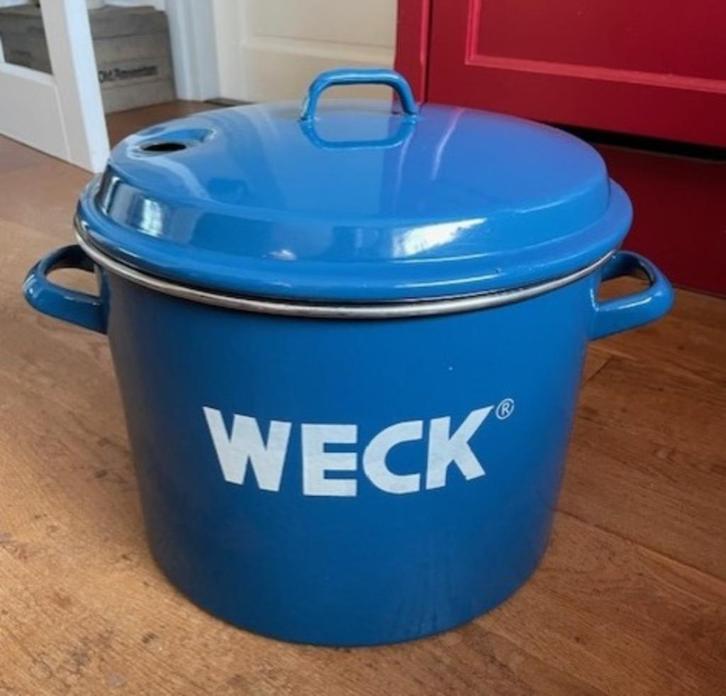 Ge-emailleerde Weckketel, Huis en Inrichting, Keuken | Keukenbenodigdheden, Zo goed als nieuw, Ophalen