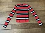Leuk rood gestreept Bershka shirt maat XS, Zo goed als nieuw, Lange mouw, Maat 34 (XS) of kleiner, Rood