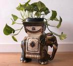 Vintage keramiek bloempot olifant | jaren 60, Ophalen of Verzenden