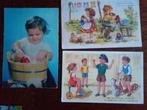 drie nostalgische kinderkaarten, Verzenden, Ongelopen, Kinderen