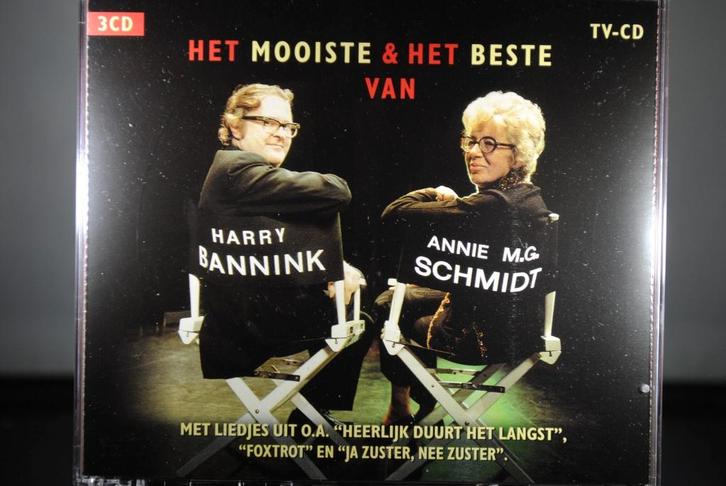 Annie MG Schmidt & Harrie Bannink - Mooiste, beste - 3 cds, Cd's en Dvd's, Cd's | Nederlandstalig, Zo goed als nieuw, Soundtrack of Musical