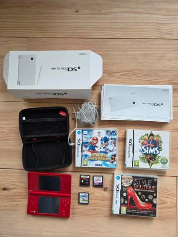 Rode Nintendo DS met 6 spelletjes beschikbaar voor biedingen