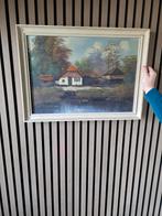 Schilderij van boerderij aan het water, Ophalen