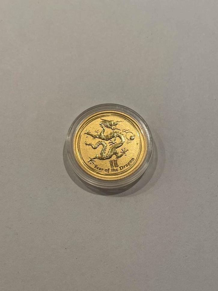 Gouden Lunar II Year of the Dragon 2012 | 1/10 oz, Postzegels en Munten, Edelmetalen en Baren, Goud, Ophalen of Verzenden