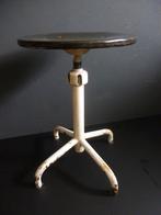 Schitterende vintage industriële in hoogte verstelbare kruk, Ophalen of Verzenden, In hoogte verstelbaar, Gebruikt, IJzer