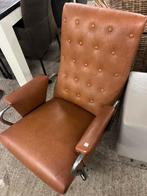 Vintage Leren fauteuil, Huis en Inrichting, Fauteuils, Ophalen, ., 75 tot 100 cm, Zo goed als nieuw