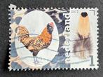 Postzegel Nederland kippenras Nederlandse  Uilebaard, Ophalen of Verzenden, Na 1940, Gestempeld