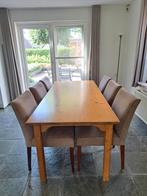 6 Eetkamerstoelen - Beige & Lichtbruin, Huis en Inrichting, Stoelen, Ophalen, Gebruikt, Overige kleuren, Stof