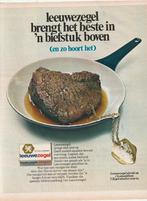 Retro reclame 1970 Leeuwezegel het beste van 'n biefstuk, Verzenden, Overige typen