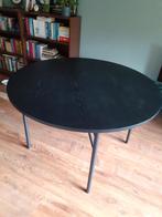 Tafel, rond, zwart, modern/industrieel, Huis en Inrichting, Tafels | Eettafels, Ophalen, Rond, Zo goed als nieuw, 100 tot 150 cm