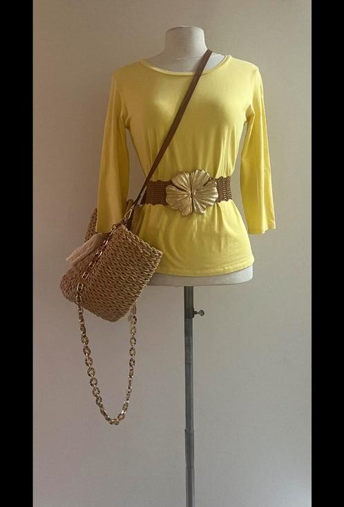 MaxMara Max Mara M shirt 3/4 mouw geel, Kleding | Dames, Tops, Zo goed als nieuw, Maat 38/40 (M), Geel, Korte mouw, Verzenden