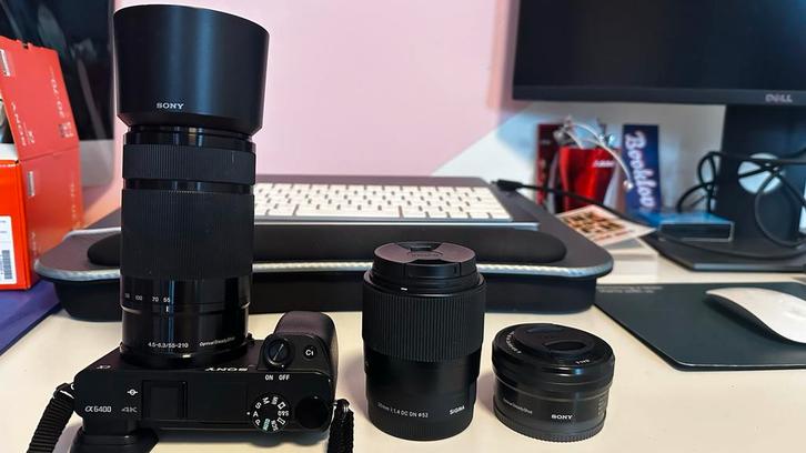 Sony a6400 met 3 lenzen!, Audio, Tv en Foto, Fotocamera's Digitaal, Zo goed als nieuw, Spiegelreflex, Sony, 8 keer of meer, Ophalen of Verzenden
