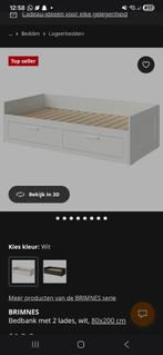 Bed Ikea Brimnes, Ophalen, Gebruikt, Eenpersoons, Wit