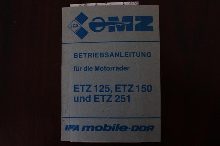 MZ ETZ125 ETZ150 ETZ251 1989 motorrad betriebsanleitung, Motoren, Handleidingen en Instructieboekjes, Overige merken, Ophalen of Verzenden