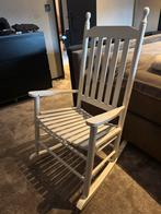 Witte houten schommelstoel, Huis en Inrichting, Fauteuils, Ophalen, Gebruikt, 75 tot 100 cm, 50 tot 75 cm