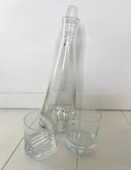 Whiskey Schott Zwiesel Karaf met Assymetr.bodem met 2 glazen, Antiek en Kunst, Antiek | Glas en Kristal, Ophalen of Verzenden