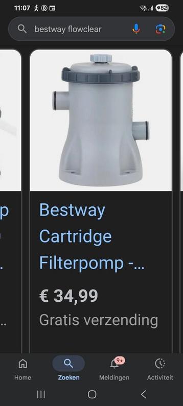 Z.g.a.n Bestway filter pomp , Flowclear. beschikbaar voor biedingen
