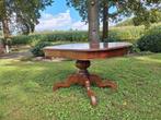 Zeer mooi notenhouten eettafel met kruispoot, Huis en Inrichting, Tafels | Eettafels, Gebruikt, 100 tot 150 cm, Klassiek, Vijf personen of meer