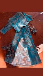 HOT uniek denim set, lange spijkerrok met spijkertop, Blauw, Maat 42/44 (L), Nieuw, Ophalen of Verzenden