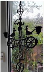 Antiek Byzantijnse Kruis Raamdecoratie kandelaar, Ophalen, Koper of Brons