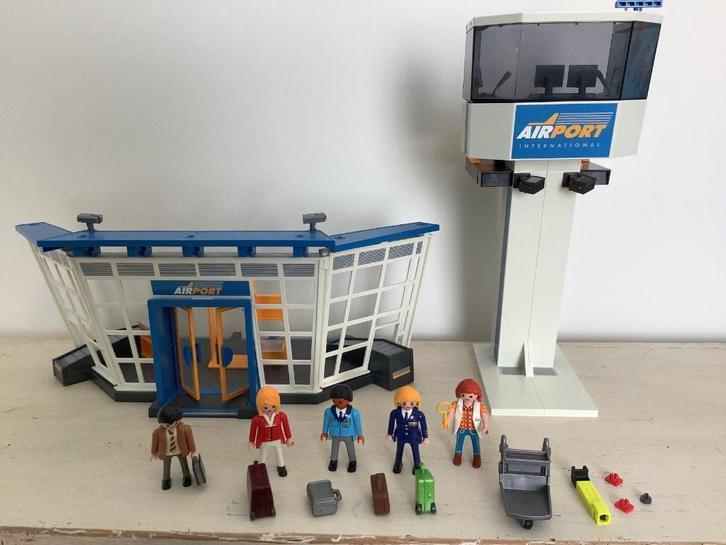 Playmobil 5338 Luchthaven met verkeerstoren inclusief Handle, Kinderen en Baby's, Speelgoed | Playmobil, Zo goed als nieuw, Complete set