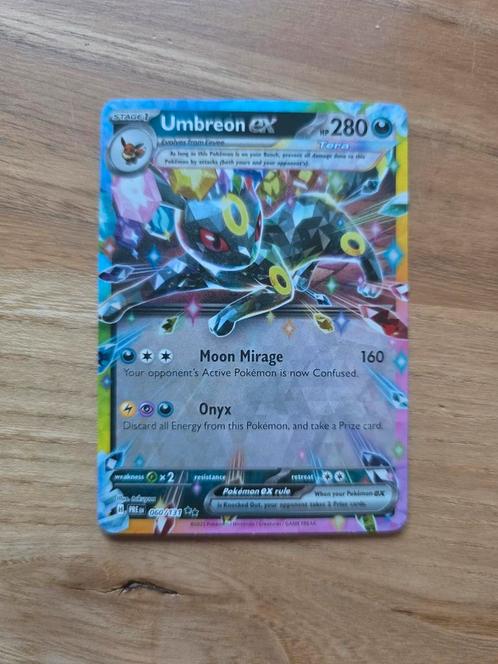 Umbreon EX pokemon kaart PRE, Hobby en Vrije tijd, Verzamelkaartspellen | Pokémon, Nieuw, Losse kaart, Ophalen of Verzenden