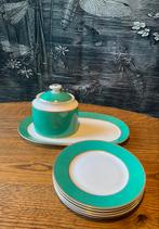 Pip Studio Chique Gold Green suikerpot bordjes en schaal, Verzenden, Nieuw, Porselein, Compleet servies