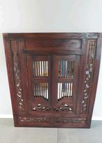 Koloniale spiegel,  houtsnijwerk, Huis en Inrichting, Ophalen, Zo goed als nieuw, 75 tot 100 cm, Minder dan 100 cm