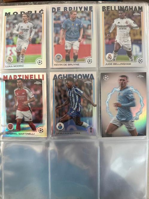 Topps Chrome UEFA Champions League refractor Set, Hobby en Vrije tijd, Verzamelkaartspellen | Overige, Zo goed als nieuw, Meerdere kaarten