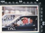 Sticker: Bloemen kleuren je dag - Man in auto, Ophalen of Verzenden, Zo goed als nieuw, Bedrijf of Vereniging