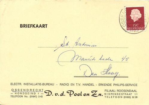 D. v.d. Poel en Zn., Ossendrecht Roosendaal - 01.1969 - brie, Postzegels en Munten, Brieven en Enveloppen | Nederland, Briefkaart