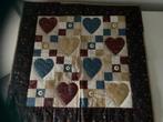 Quilten, Patchwork hartenlap, wand kleed, patchwork,, Hobby en Vrije tijd, Handborduren, Overige typen, Ophalen of Verzenden, Zo goed als nieuw