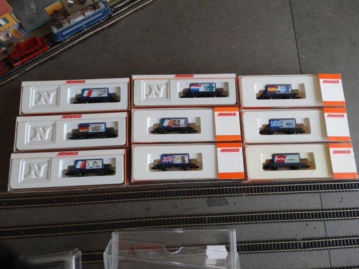 N-Spoor: Arnold: Serie van 9 Eurobiljet wagons., Hobby en Vrije tijd, Modeltreinen | N-Spoor, Nieuw, Wagon, Gelijkstroom of Wisselstroom