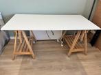Wit bureau 160x80 + IKEA schragen, Ophalen