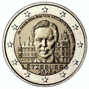 2 Euro Luxemburg 2025 UNC - 25 jaar Groothertog Henri beschikbaar voor biedingen