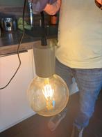 Houten Hanglamp met Gloeilamp, Ophalen, Zo goed als nieuw, Hout, Minder dan 50 cm