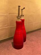 Le creuset oil and vinegar bottles, Huis en Inrichting, Keuken | Servies, Keramiek, Overige typen, Ophalen of Verzenden, Zo goed als nieuw