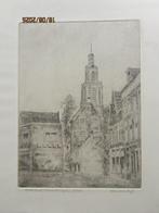 Vlaardingen Grotekerk, Losse ets van Huib W.Bijl, Antiek en Kunst, Ophalen of Verzenden