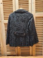 Vintage Zwarte astrakan bontjas mt 36/38, Zwart, Etten-Leur, DJT@dejuistetoon.eu, Ophalen of Verzenden