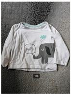 Wit olifant shirt Maat 50 hh, Jongetje of Meisje, Hema, Onbekend, Ophalen of Verzenden