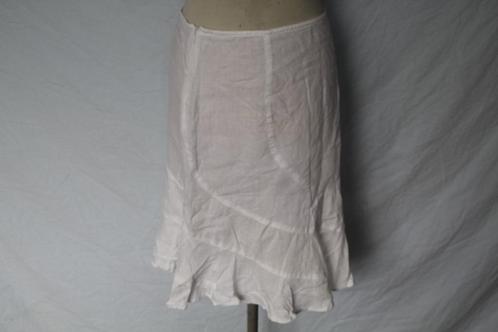 Mooie witte 100% linnen rok.M, Kleding | Dames, Rokken, Zo goed als nieuw, Maat 38/40 (M), Wit, Knielengte, Ophalen of Verzenden