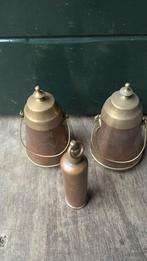 Twee mini kolenkitjes en mini kruikje koper, Antiek en Kunst, Antiek | Koper en Brons, Ophalen of Verzenden