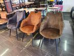 MX Sofa eetkamerstoel Royce met goldy/velvet bekleding, Nieuw, Vijf, Zes of meer stoelen, Ophalen of Verzenden, Metaal