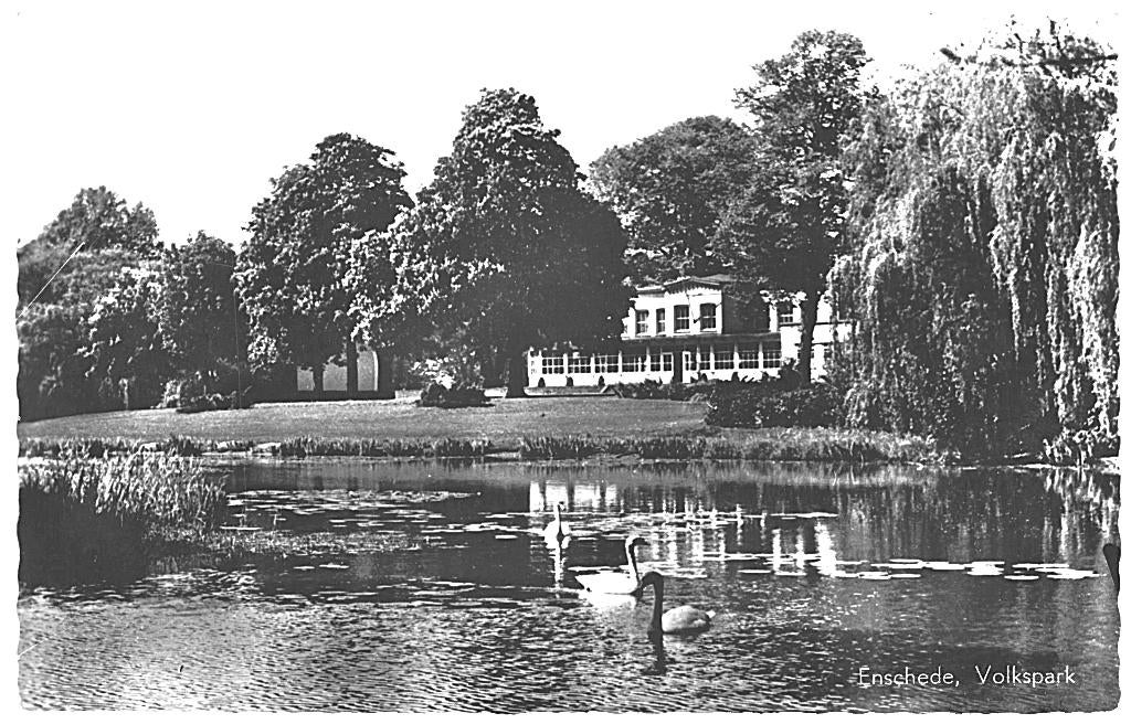 964430 Enschede Ov 1965 Volkspark _Gelopen met mooie zegel